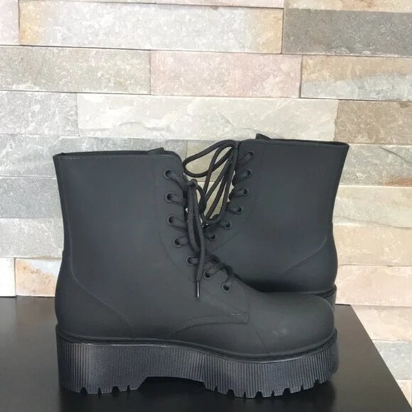 Jeffrey Campbell Torrent-2 Waterproof Platform Rain Boot - Picture 4 of 6